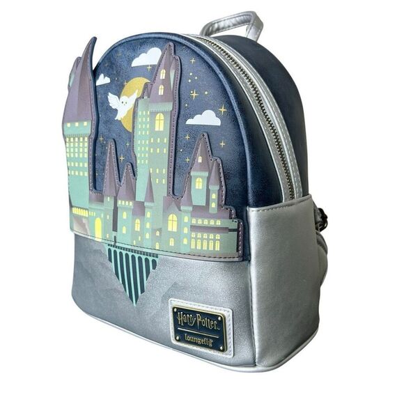 NEW Loungefly Harry Potter Hogwarts Castle Hedwig Mini Backpack - Picture 3 of 11